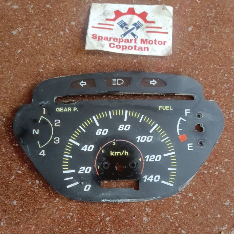 papan tulisan indikator spedometer supra x lama ori