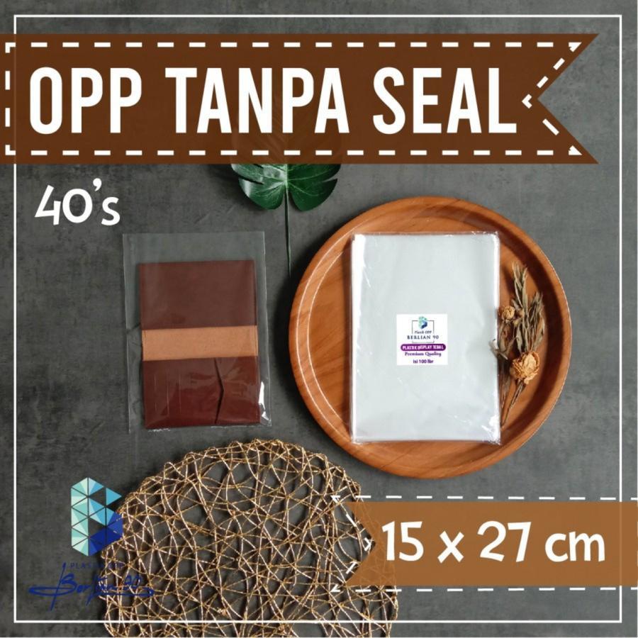 Plastik OPP Kaca Double seal 15x27 cm 40s MIC Plastik OPP Tanpa Lem