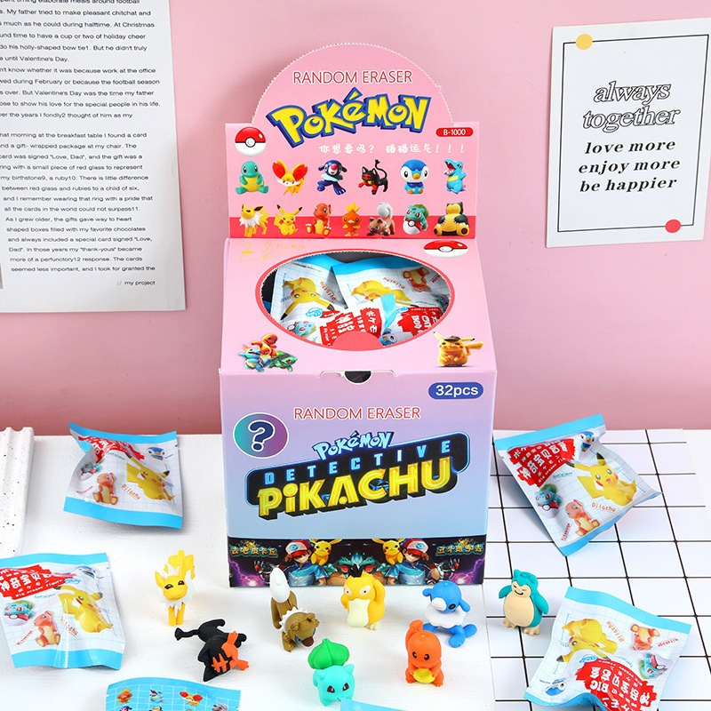 

{Pokemon} Penghapus Mini Blind Box Karakter Pokemon No. B-1000