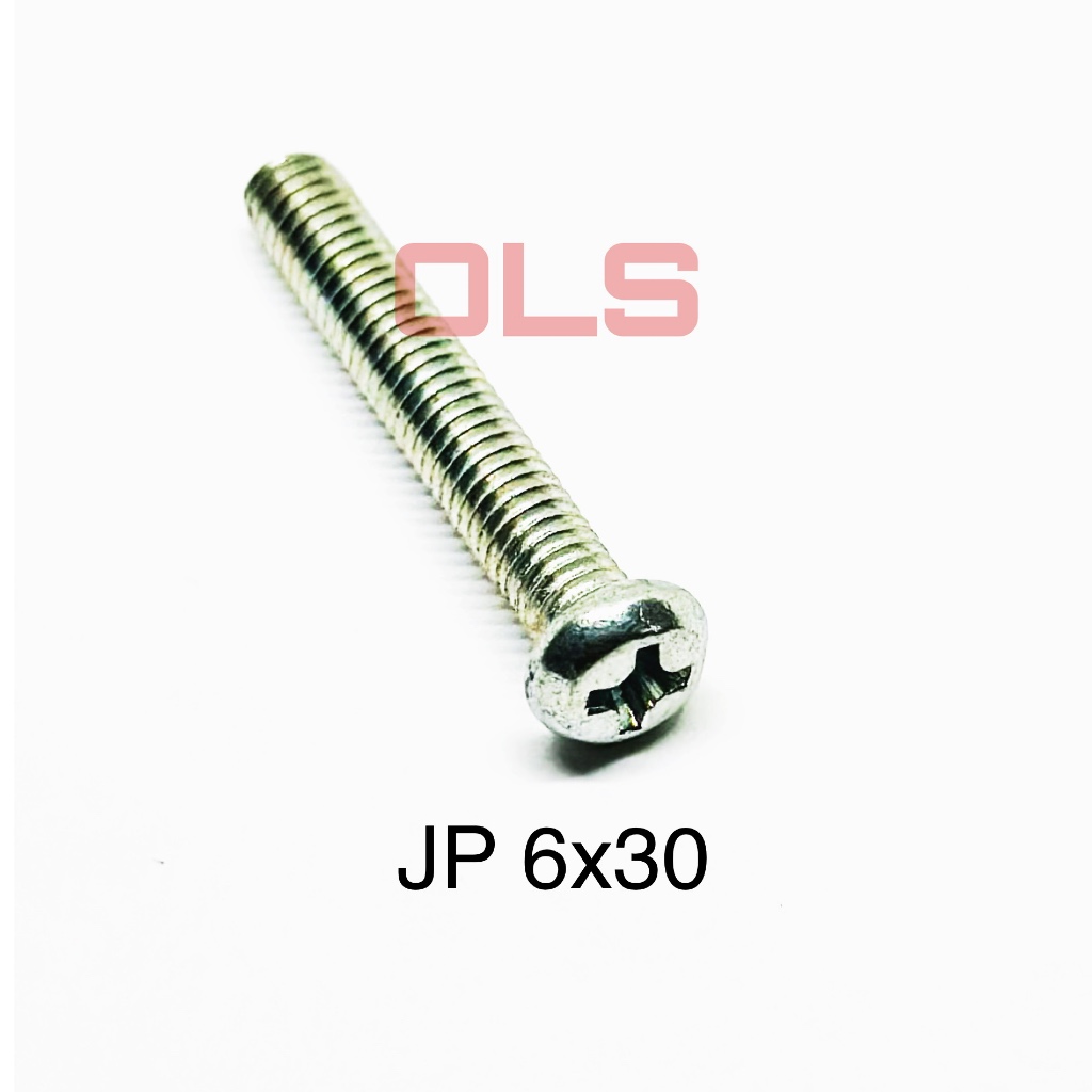 100 Pcs Baut JP M6x30 Obeng Kembang 3cm 6x30 M6