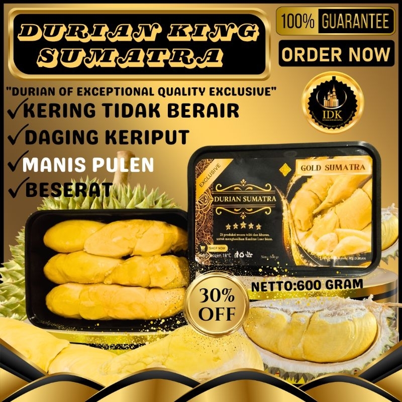 

Exclusive Durian Golden Sumatera Utara Limited Super Duper Premium || Durian frozen Netto 500 Gram