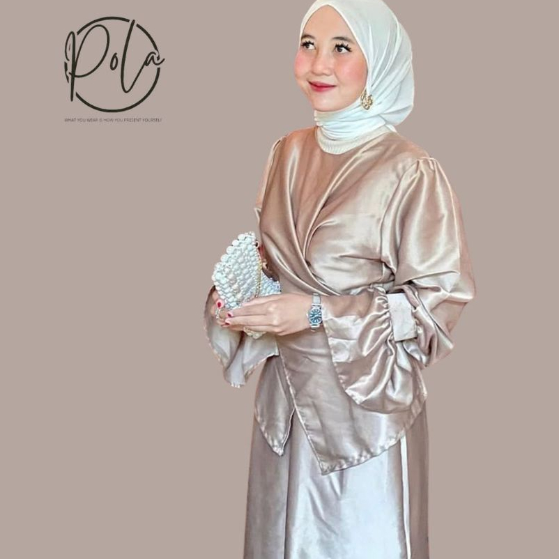Pola Wear Reena Dress Melayu Padaka Attire Gamis Pesta Bodycon Polos