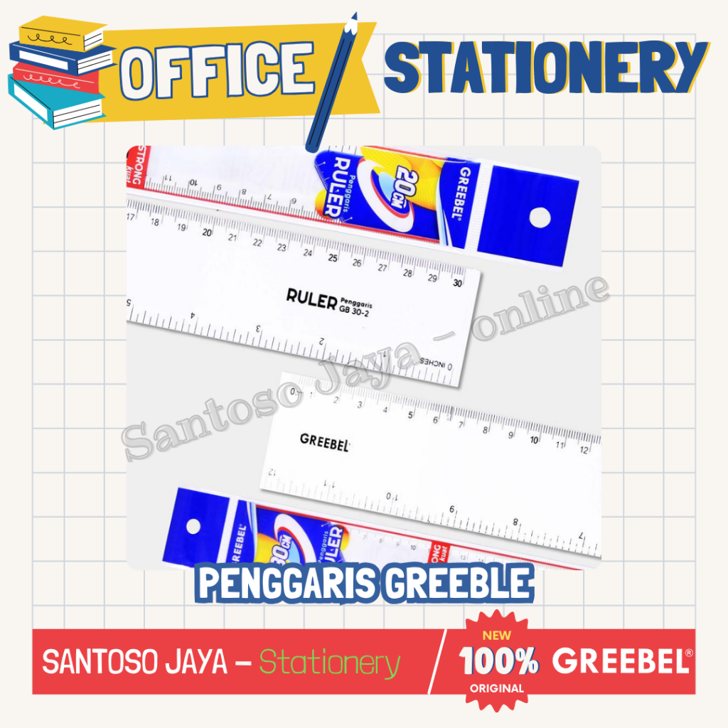 

Penggaris GREEBEL 20cm 30cm - GREEBEL RULER 20-2 30-2