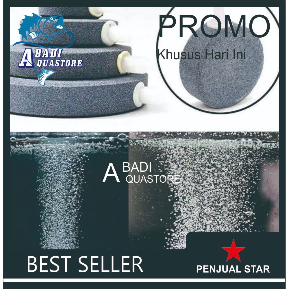 Batu Gelembung | Batu Aerator Pipih Bulat | Batu Aerator Bulat Pipih | Batu Aerasi | Airstone