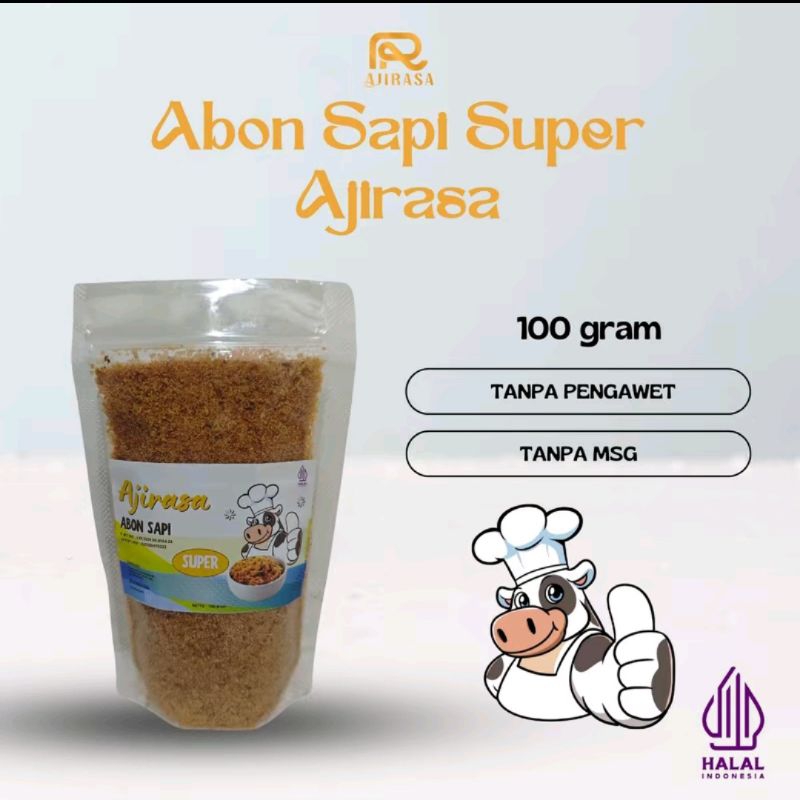 

Abon Sapi AJIRASA Super Kemasan 100gr Gurih & Crunchy