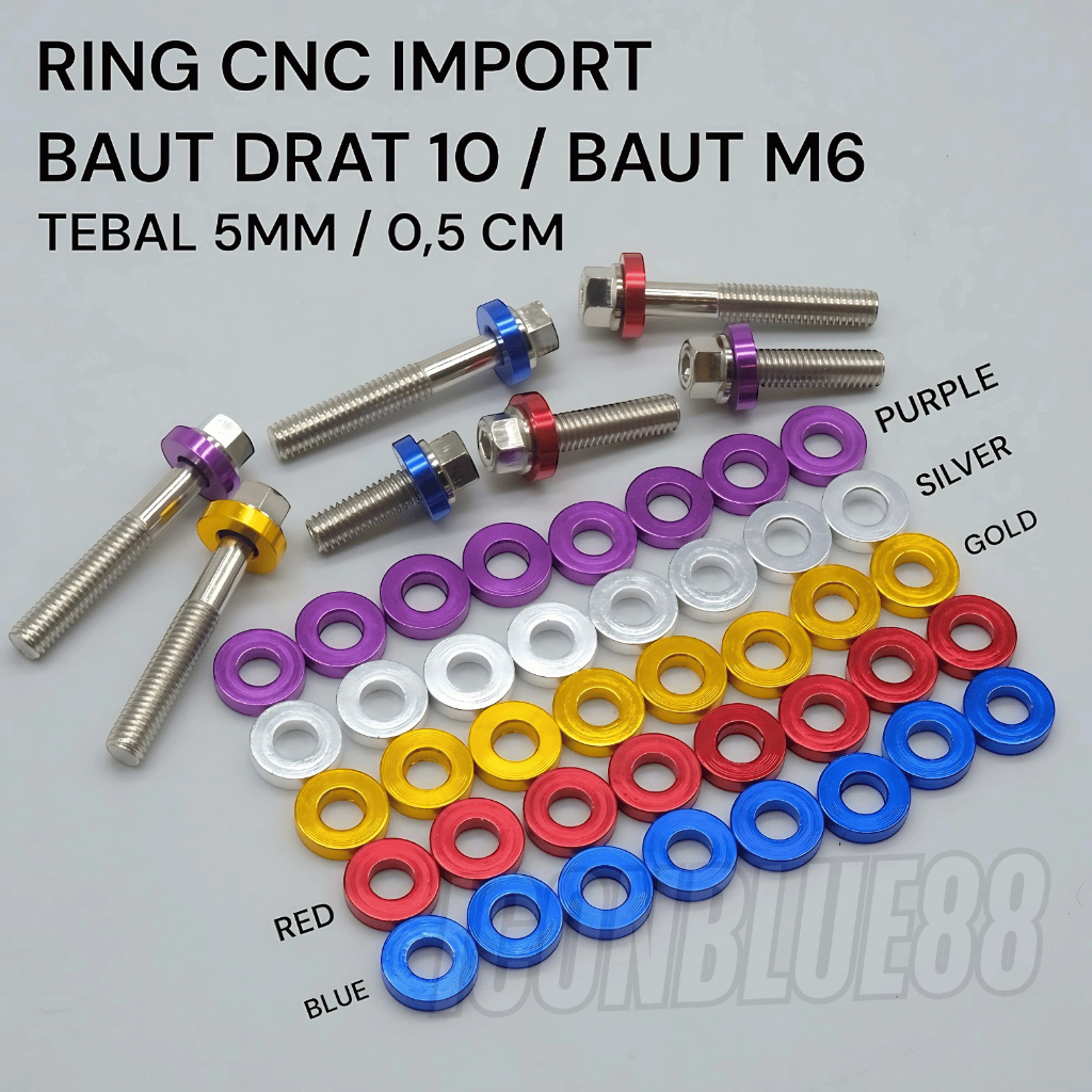 iconblue88 Satuan RING BAUT CNC IMPORT TEBAL UNTUK BAUT UKURAN 10 M6 ring cvt cnc ring boston ring b