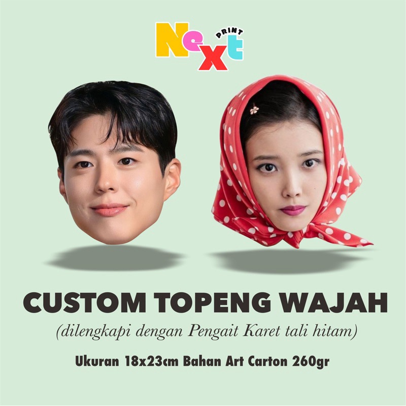 PRINT CUSTOM TOPENG WAJAH