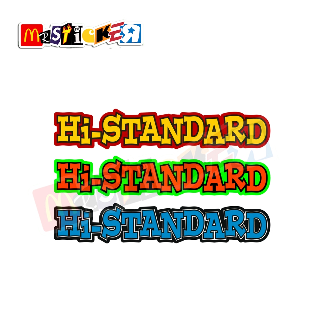 

sticker band Hi Standard logo diecut stiker punk rock Japan