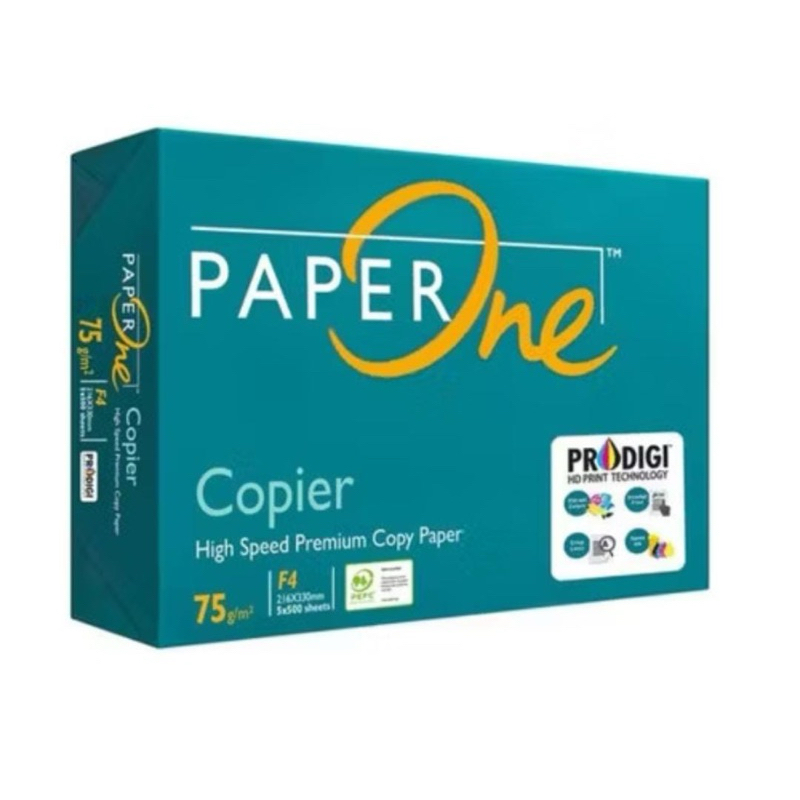 

Kertas Paper One High Speed Premium Copy Paper F4 HVS 75gsm 75 gsm 75 g/m² 500 sheets 500sheets 210mm x 297mm