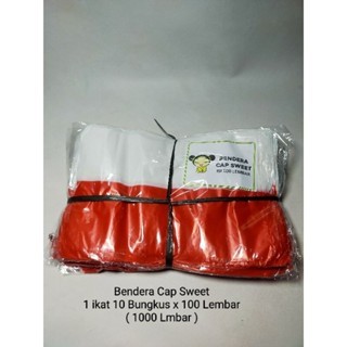 Bendera Plastik Merah Putih Bendera Plastik 1000 Lembar  Indonesia Hiasan 17 Agustus GROSIR Bendera 