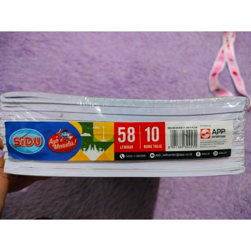 

buku tulis sidu isi 58 fre 1pcs pulpen