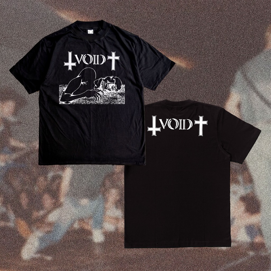 VOID Heavyweight 16s (black) - Kaos Band Merch Void heavy Cotton Combed Bootleg