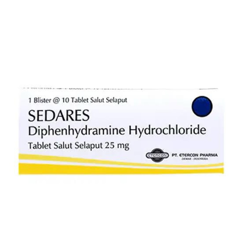 SEDARES Diphenhydramine Hydrochloride  25 mg 10 Tablet