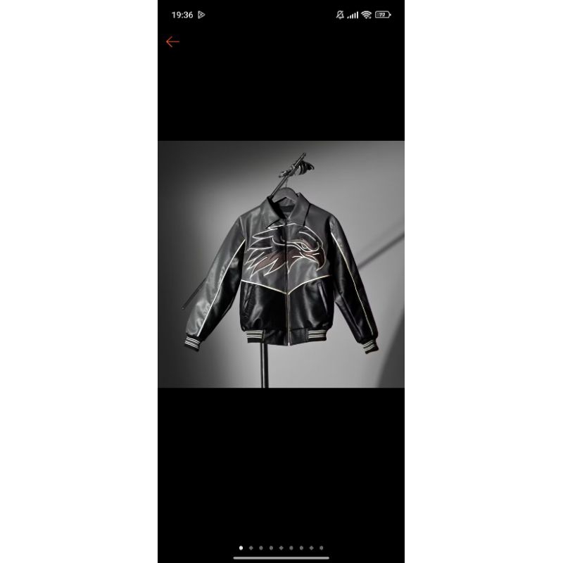MARQUE.CO 'Eagle' Leather Jacket - Jaket Bordir Kulit