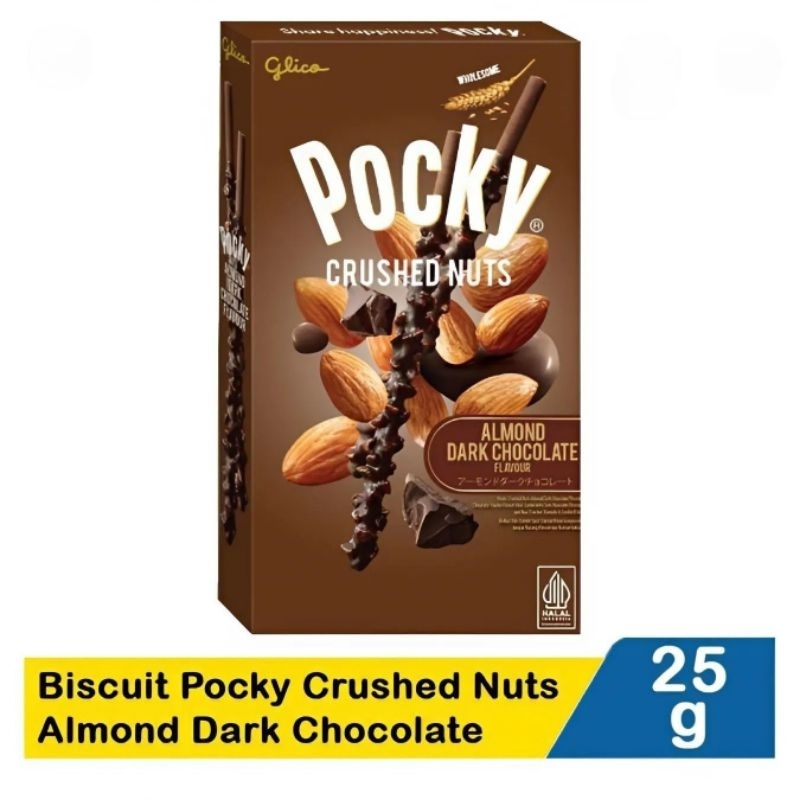 

Glico Biscuit Pocky Crushed Nuts Almond Dark Chocolate 25g