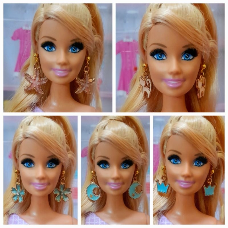 aksesoris anting barbie bahan metal