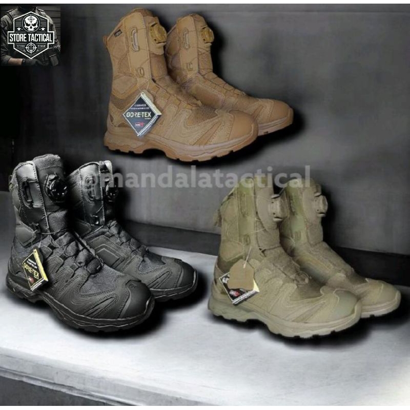 Sepatu salomon pdl taliputar8inci / Sepatu Tactical salomon taliputar 8inci Boots
