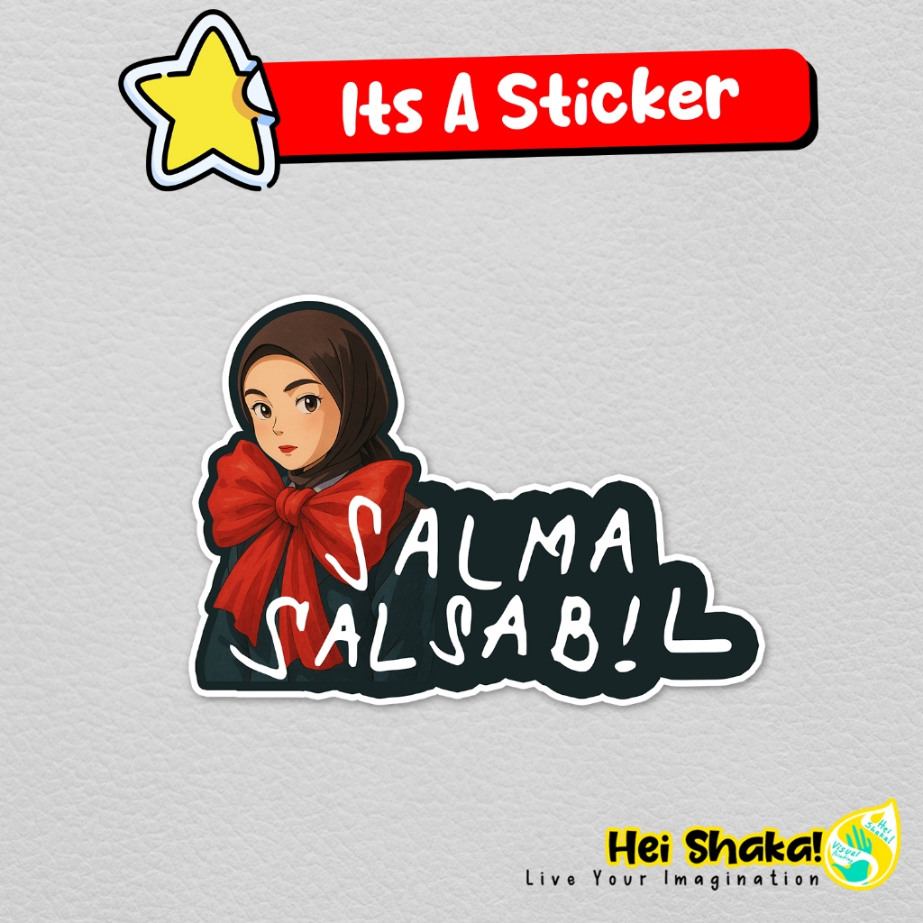 

Stiker Salma Salsabil Cartoonist Sticker Artis Musik Vinyl Anti Air