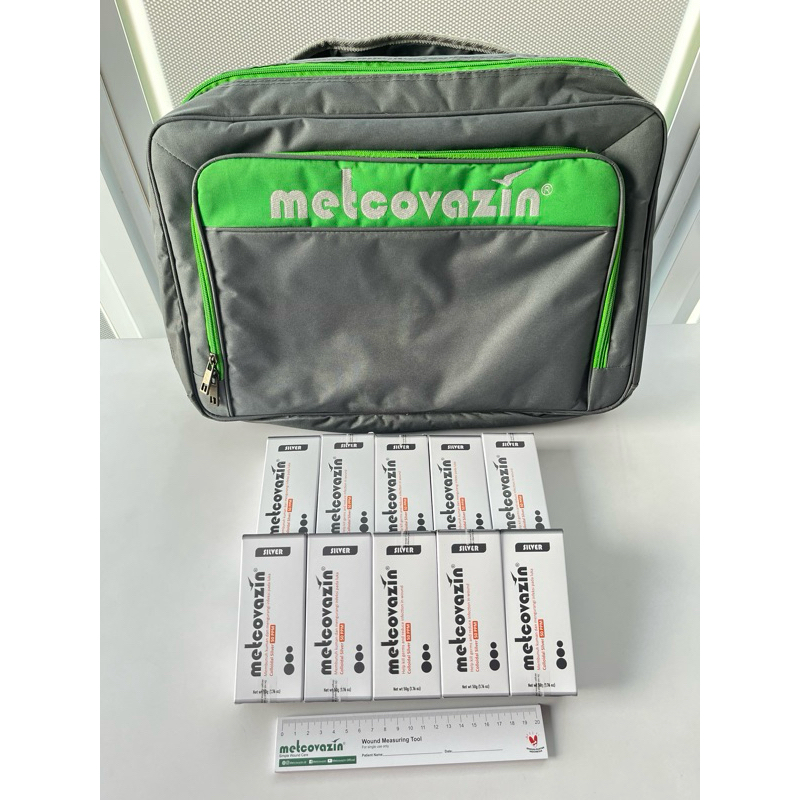 Metcovazin Silver 50gr + Free Tas homecare Dan Penggaris Luka