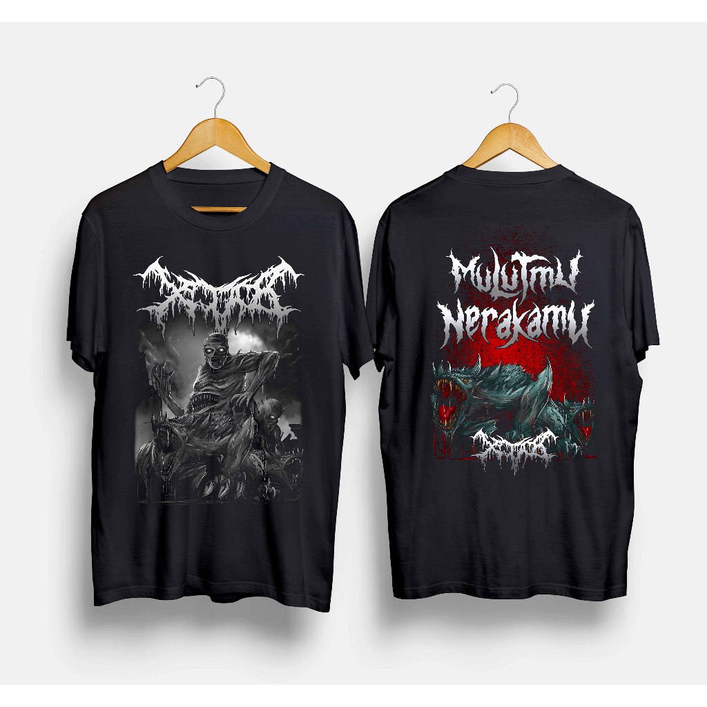 Kaos Band XTAB - Mulutmu Nerakamu / Kaos Musik Rock Metal