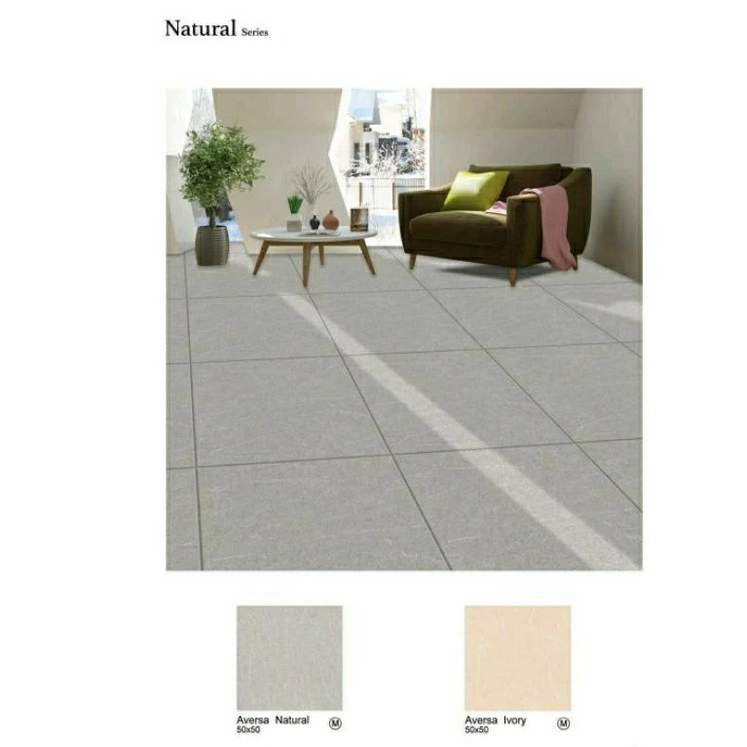 Keramik Lantai 50x50 Monza Aversa Ivory | Keramik Lantai Kasar | Keramik Murah Palembang