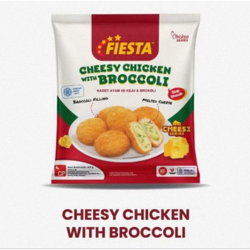 FIESTA CHEESE CHICKEN WITH BROCCOLI - NUGGET AYAM DENGAN ISI KEJU DAN BROKOLI