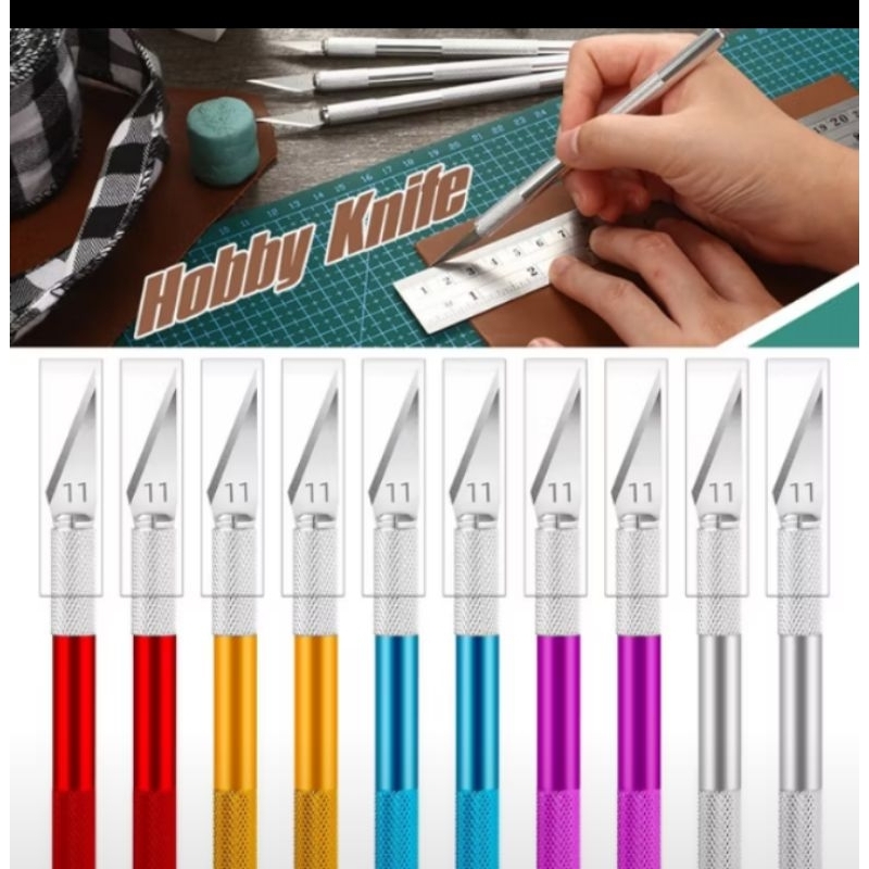 

WK - Home's | Pisau Ukir Seni 5 isi Cutter Hobby Crafting Art Knife Metal Handle Blade Pisau Bonsai Sayat Ukir Pen Cutter