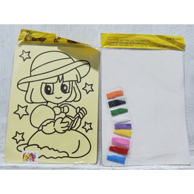 Buku Bergambar Mewarnai Dengan Pasir Berwarna