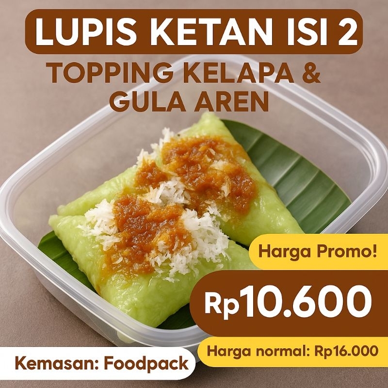 

Lupis Original Isi 2pc #lupisketan #lupistradisional #kuebasah #cemilanmurah #jajanpasar #snackjadul