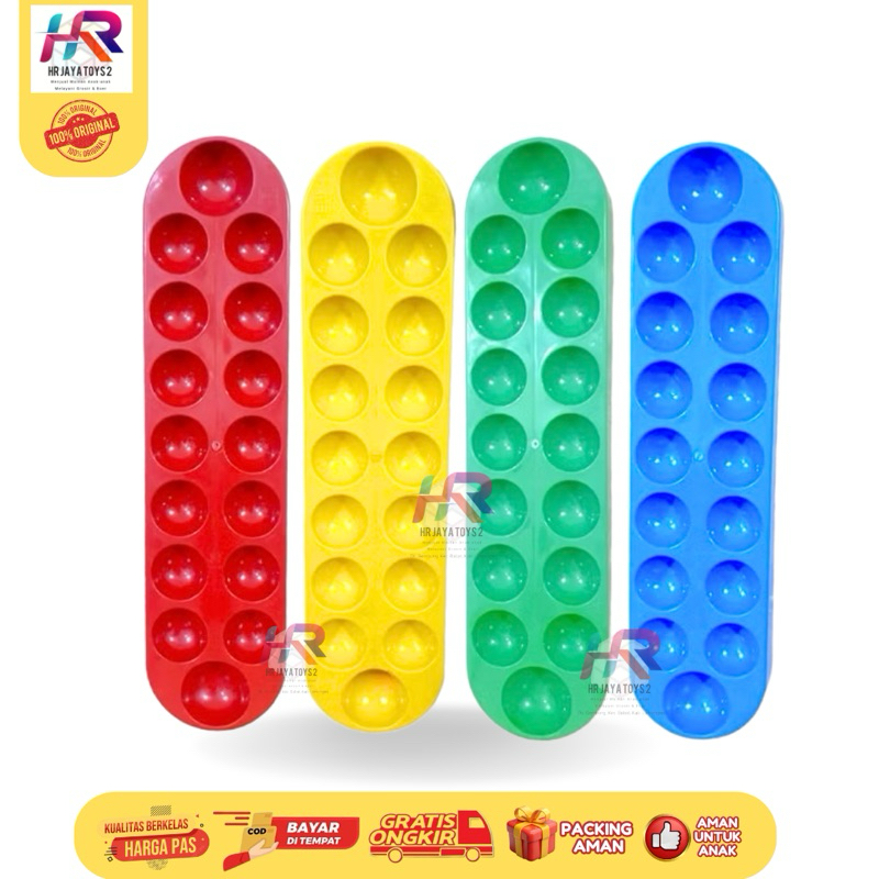 Mainan Congklak / Dakon Plastik 16 Lubang