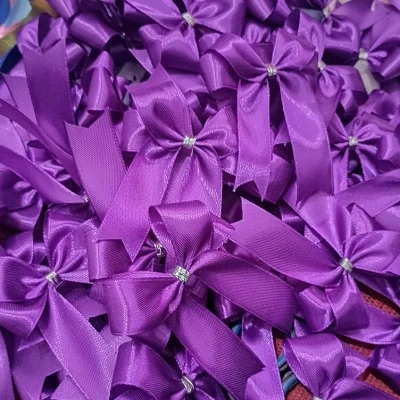 

Pita Satin "3/4 inch" 2cm / Pita Sovenir Siap Pakai / Pita Hampers / Pita Tempel / Pita Ultah isi 100pcs