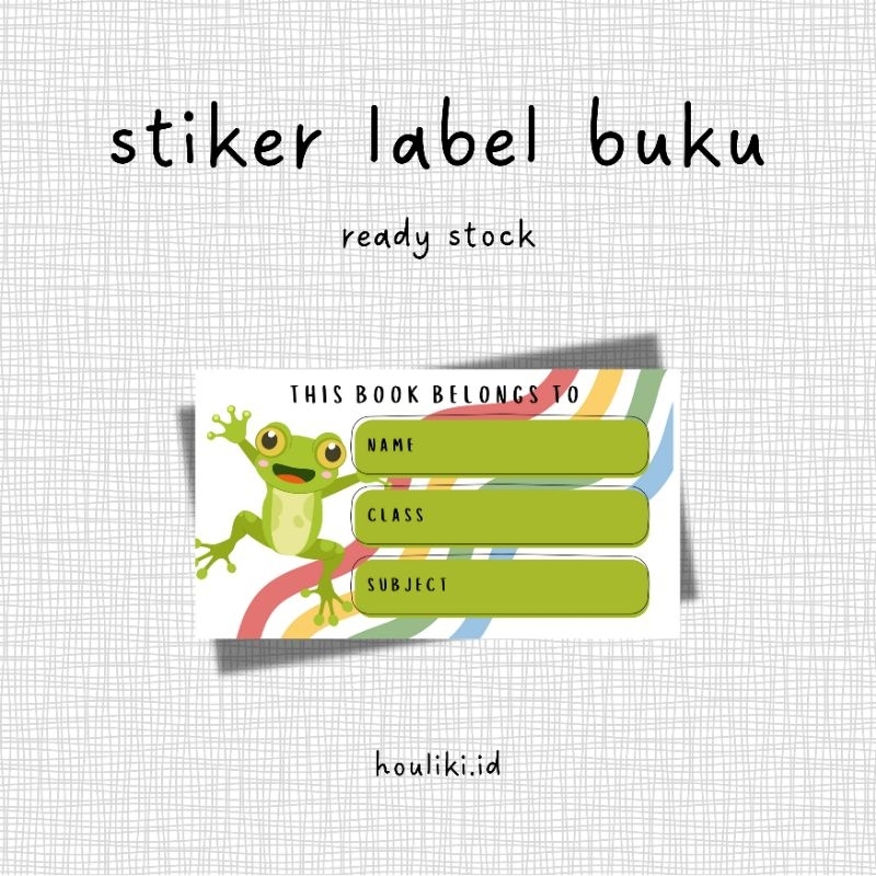 

STIKER LABEL BUKU ANAK KARAKTER HEWAN | MIN. 10 PCS
