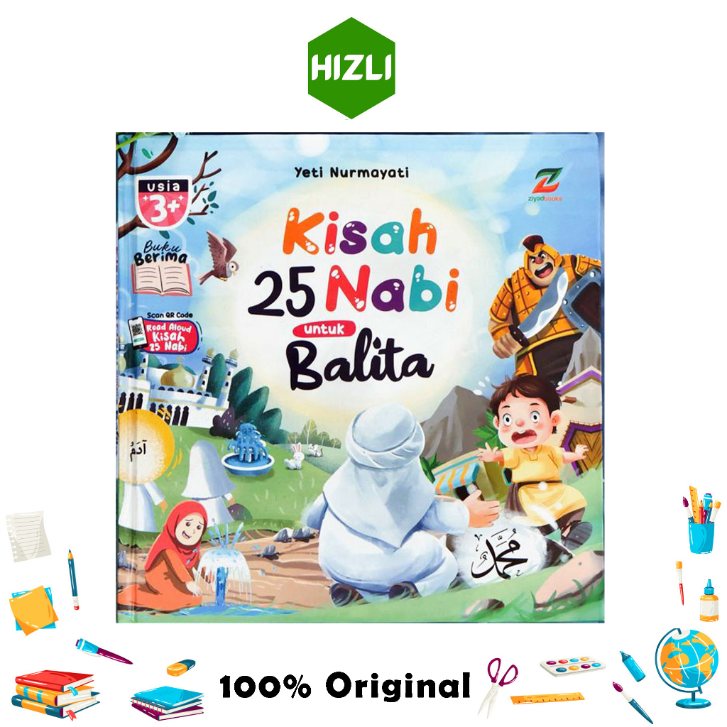 (HIZLI) Kisah 25 Nabi Untuk Balita Hard Cover Buku Cerita Anak Muslim 2t+ PAUD TK SD