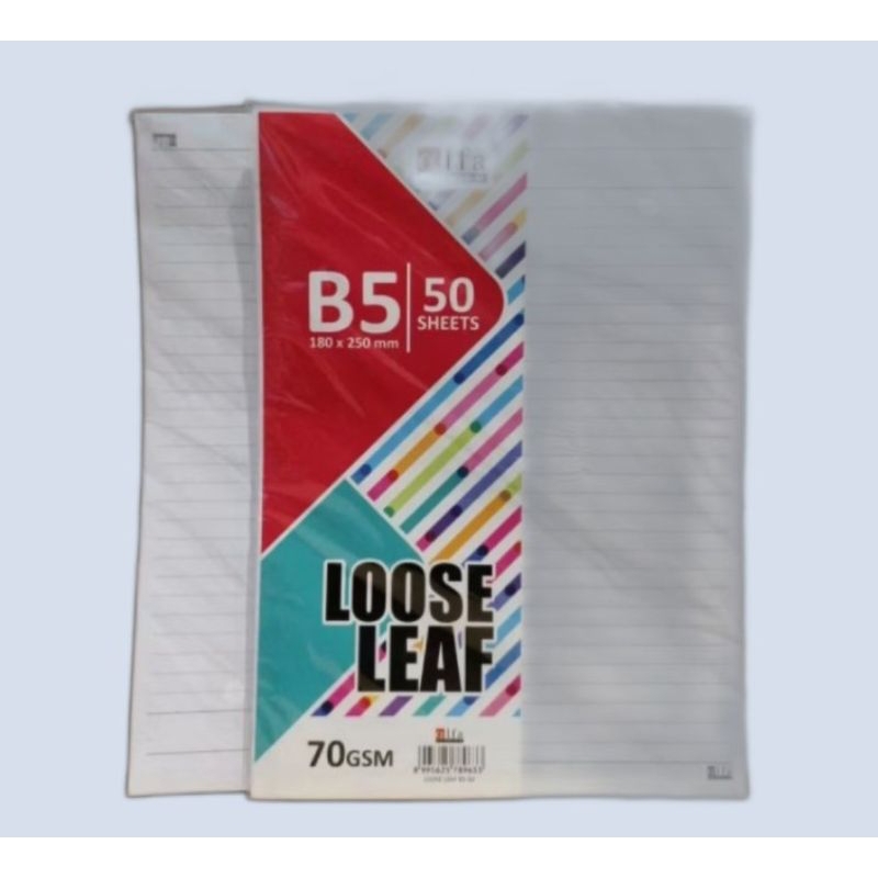 

loose leaf isi binder B5 dengan isi 50 lembar