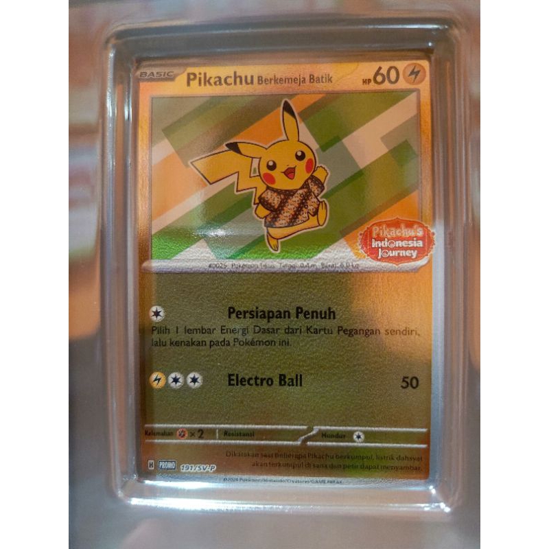 Pokemon Indonesia - PIKACHU BERKEMEJA BATIK (PROMO SPESIAL INDONESIAN JOURNEY) (HOLO)