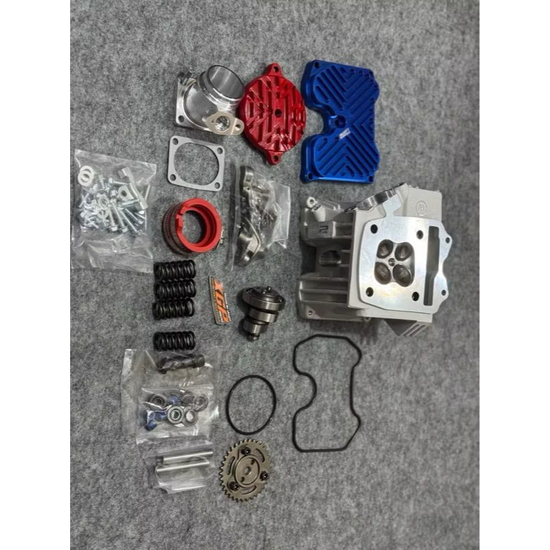 Head kop MX pnp supra 125 karisma kirana KPH 4 klep 21/24 XGP RACING PORTING CNC head kop model MX 4