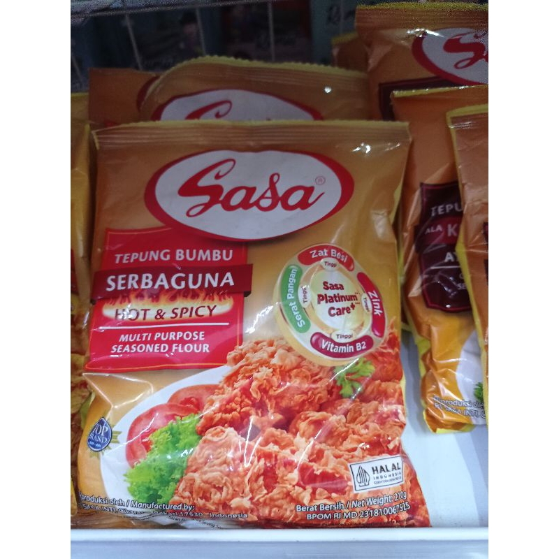 

Sasa Tepung Bumbu SERBAGUNA Hot And Spicy 210g