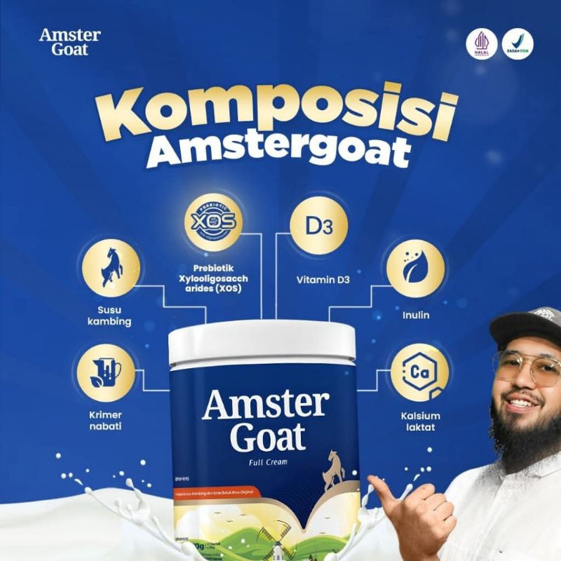 

Susu Kambing Prebiotik Amster Goat Premium isi 10 Sachet