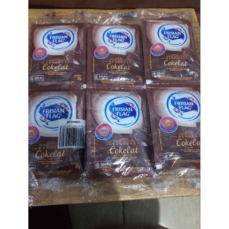 

susu bendera frisian flag coklat isi 6 per renceng