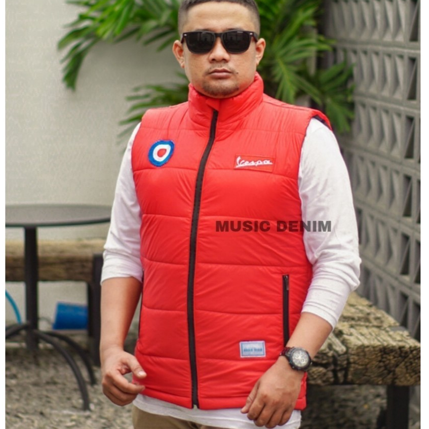 Rompi Piaggio & MOODS VESPA Merah - Nyaman dan Stylish untuk Aktivitas Sehari-Hari