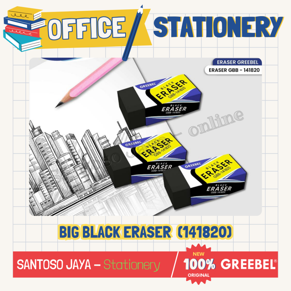 

Penghapus Hitam GREEBEL - Black Eraser GREEBEL - GBB 141240 - 140930 - 141820