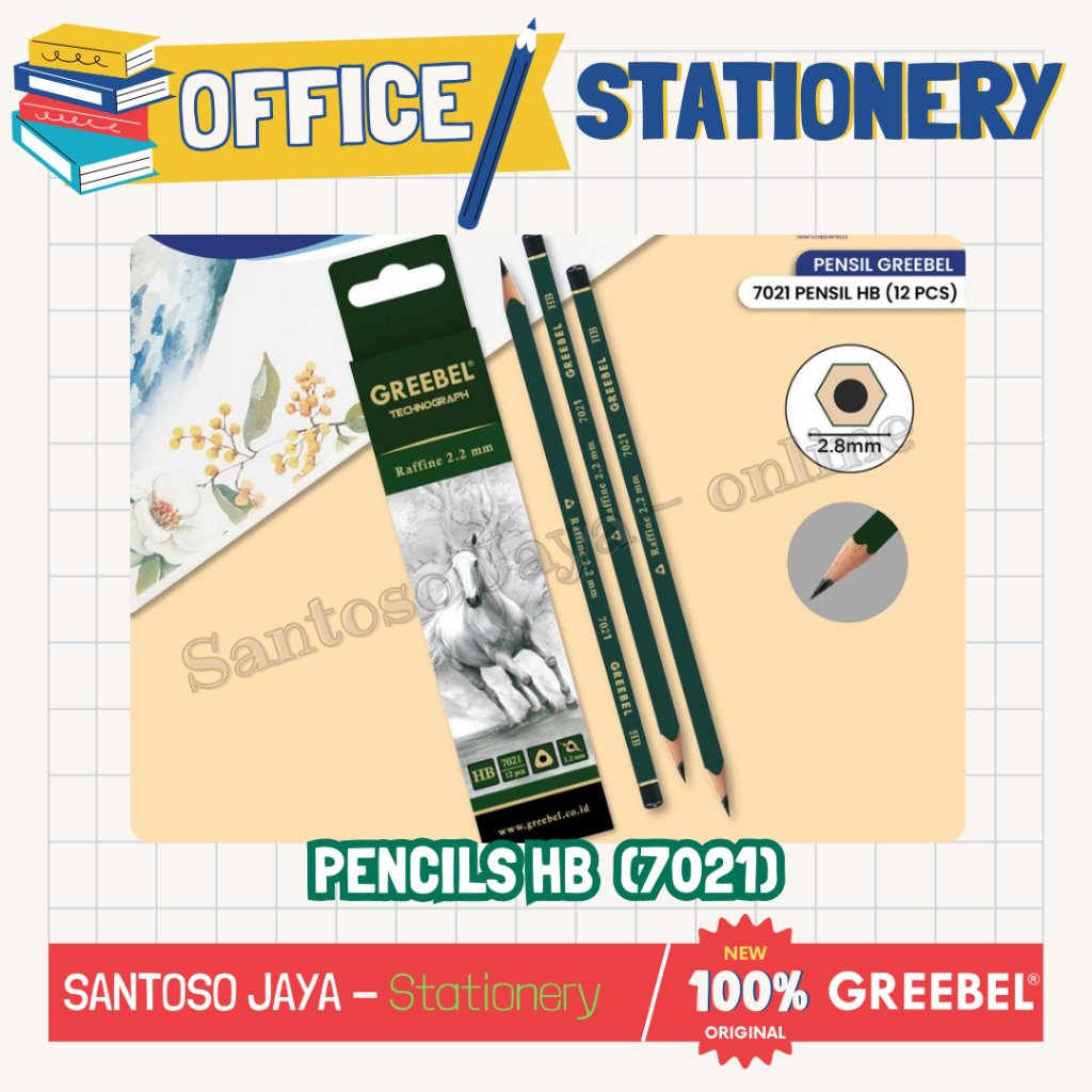 

Pensil Kayu HB GREEBEL Raffine 2.2 mm - Pencil HB GREEBEL Technograph 7021