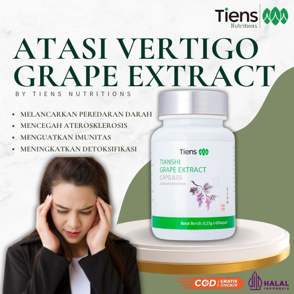 Tiens Grape Extract - Atasi Vertigo - Obati Sakit Kepala - Cegah Stroke dan Pecah Pembuluh Darah