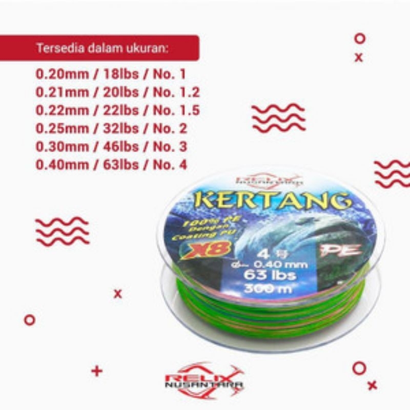 Tali pe kertang / senar pe / tali pancing