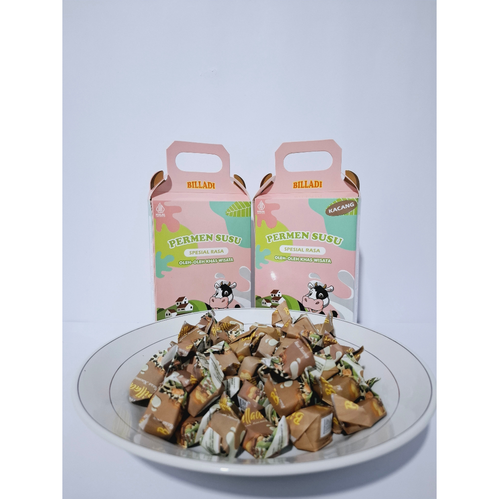 

Permen Susu Rasa Kacang Kemasan Box / Cemilan Manis Oleh Oleh Khas Wisata