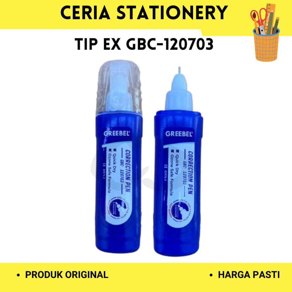 

Correction Fluid / Tipe Ex Cair Greebel GBC-120703 / Tip X Pen