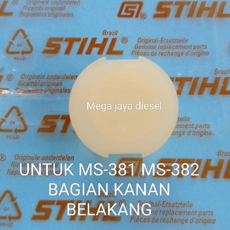 Plug penutup karet body belakang kanan senso chain saw stihl MS-381 MS-382 stihl original