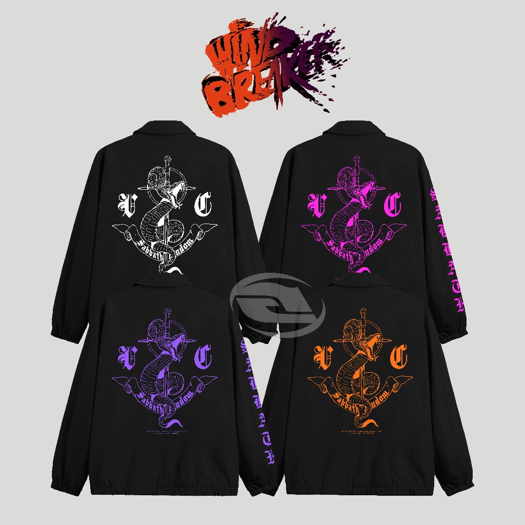 Jaket Coach Windbreaker Sabbath Crew Jaket Sabbath Crew Windbreaker Vinny Wooin Joker Hyuk Kwon