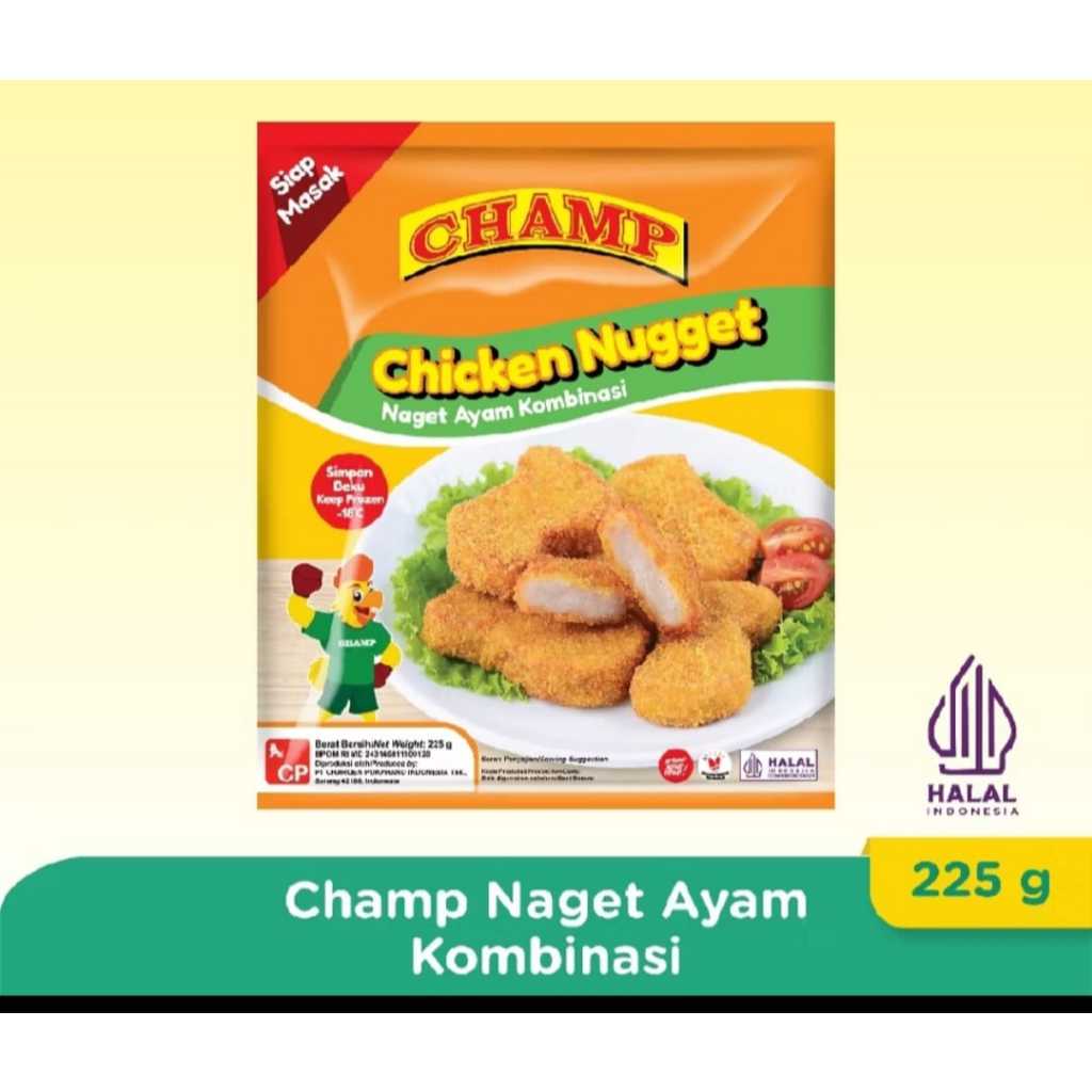 

Champ Chiken Nugget Kombinasi 225 gr