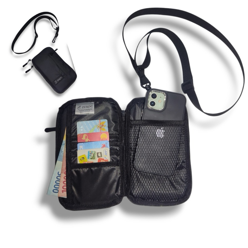 Tas Selempang Hp Dompet Hanging Wallet Slingbag Pria Wanita Zeroc Zack Waterproof Anti Air